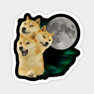 3 Doge Moon Magnet