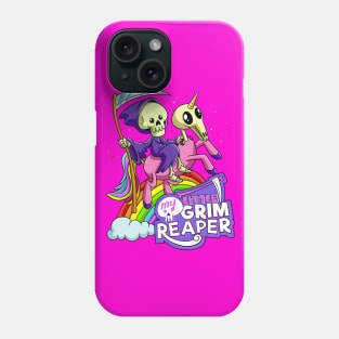 Cute Death My Little Grim Reaper and Unicorn skull Phone Case