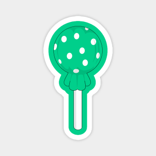 Mint green polka dot lollipop Magnet