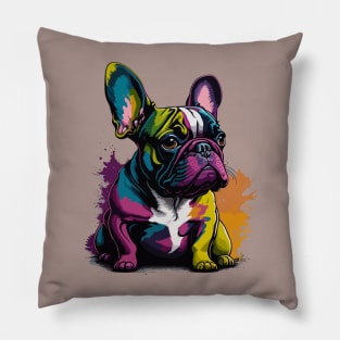 Frenchie Portrait Pillow