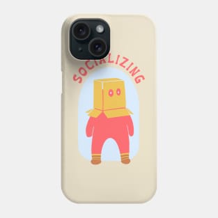 Socializing - Funny Introvert Tee With Sarcastic Quote Phone Case