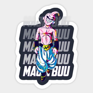 Majin Buu Sticker for Sale by Packpellets