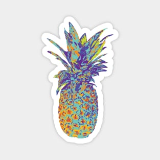 Colorful Pop Art Pineapple Magnet