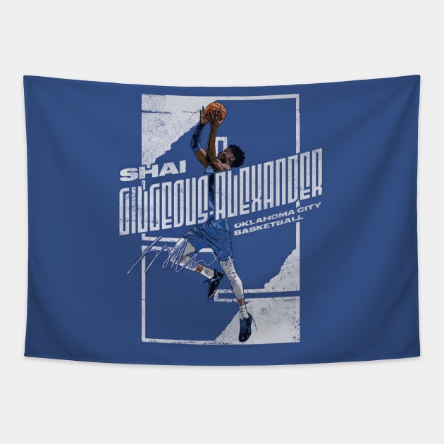 Shai Gilgeous-Alexander Oklahoma City Stretch Tapestry by danlintonpro