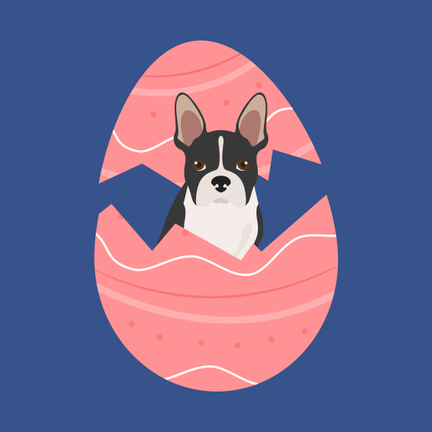 Boston Terrier Dog in Easter Egg by Seasonal Dogs