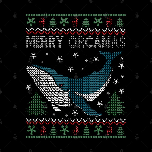 Merry Christmas Orcas Killer Whale Gift Ugly Christmas by Herotee