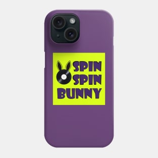 SpinSpinBunny Bunny Main Square Logo - Fluorescent Yellow, Purple Phone Case