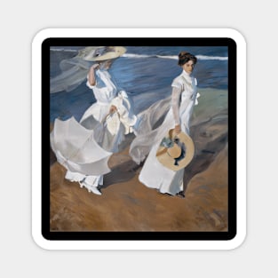 Joaquin Sorolla Y Bastida - Strolling Along The Seashore (1909) Magnet