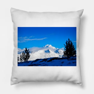 Mont Blanc from Les Arcs French Alps France Pillow