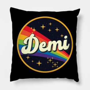 Demi // Rainbow In Space Vintage Style Pillow