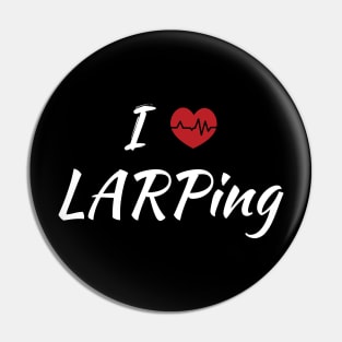 I Love LARPing Cute Red Heartbeat Pin