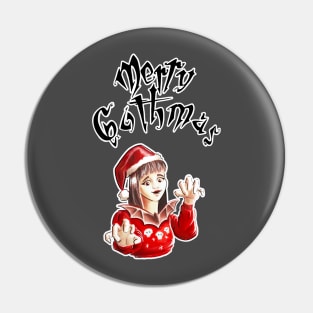 Merry gothmas creepy New year Pin