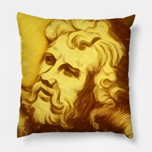 Epictetus Golden Portrait | Epictetus Artwork 8 Pillow