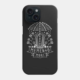 Memento Mori, Skeleton floral skull and bones Phone Case