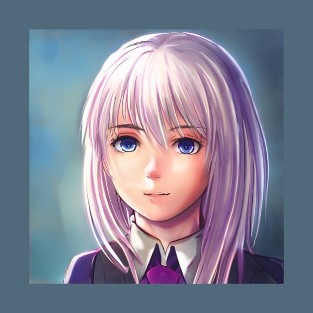 Purple Hair Anime Girl by animegirlnft