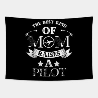 The Best Kind Of Mom Raises A Pilot, Cute Floral Cockpit Tapestry