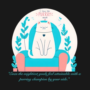 Champion Cat (Motivational and Inspirational Quote) T-Shirt