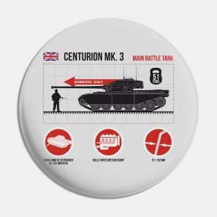 Infographic of Centurion MK.3 british tank on the light Pin