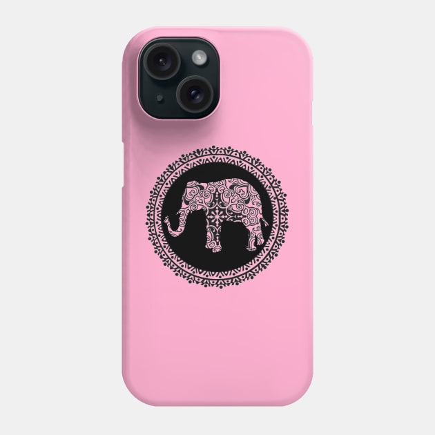 Elephant Mandala Phone Case by Nuletto