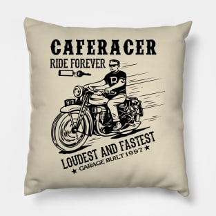 Cafe Racer Ride Forever Bike Rider Pillow