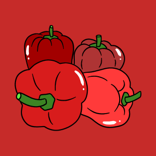 Four Red Bell Peppers T-Shirt