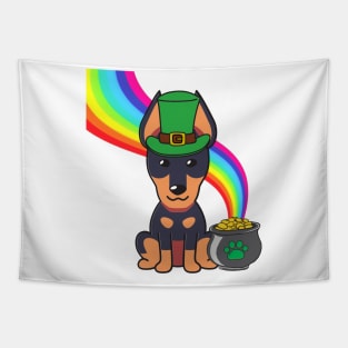 Funny alsatian celebrates st patricks day Tapestry