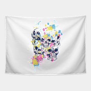 Colorful Skulls Tapestry