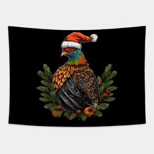 Pheasant Christmas Tapestry