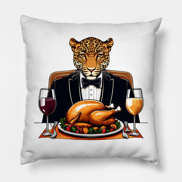 Leopard Thanksgiving Pillow by Graceful Designs