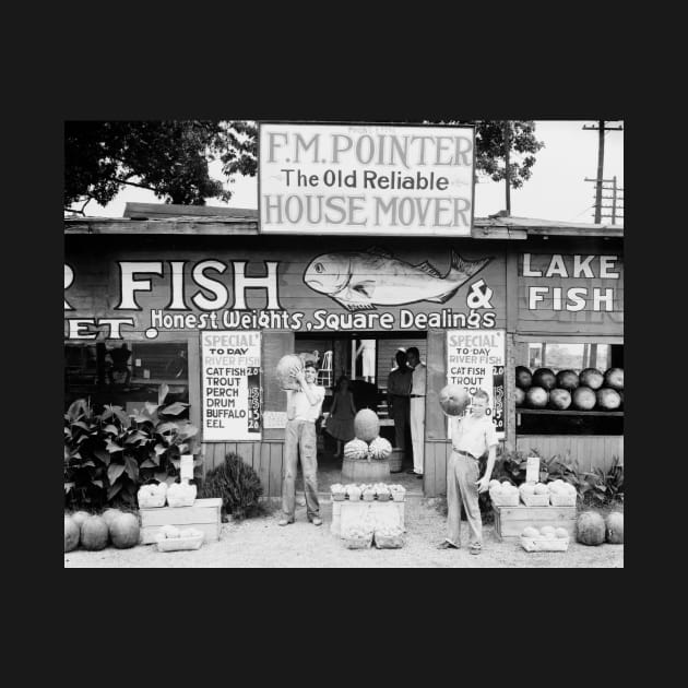 Roadside Market, 1936. Vintage Photo by historyphoto