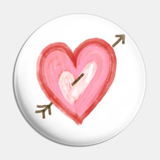 heart with arrow Pin