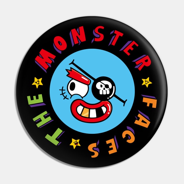 Funny Eye Patch With Pirate Monster Face Pin by Aiko Tsui