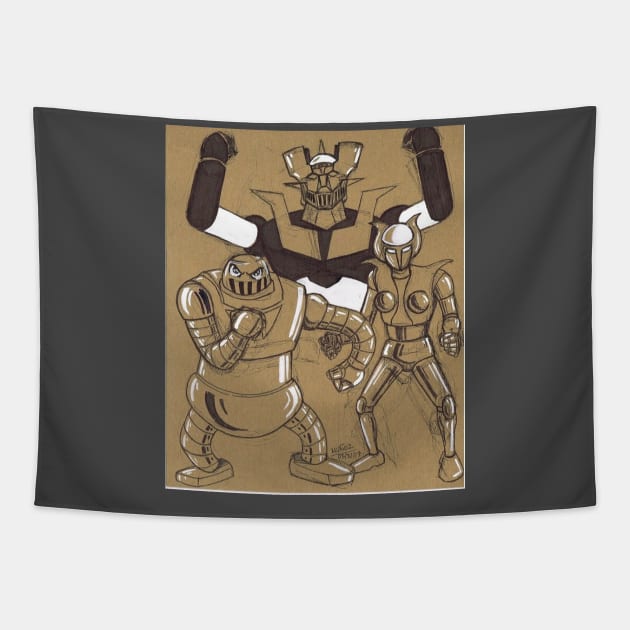 Mazinger Sketch Tapestry by Fatmancomics