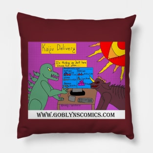 Kaiju Delivery Service Pillow