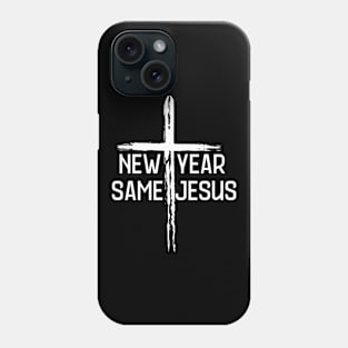 New Year, Same Jesus Christian Cross Design Phone Case