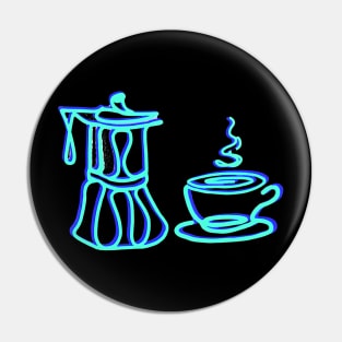 Coffee Time (blue) Pin