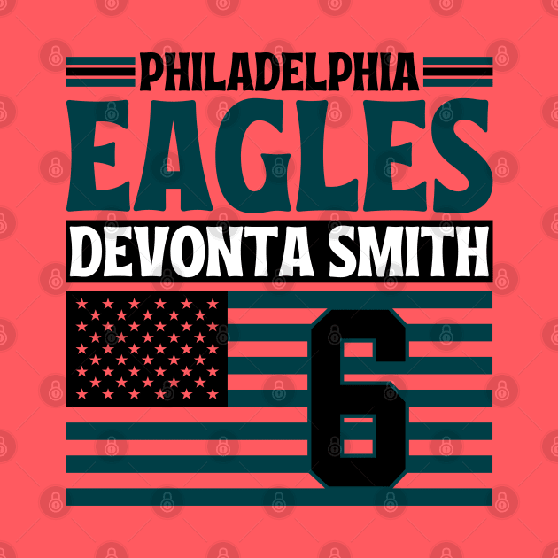 Philadelphia Eagles Smith 6 American Flag Football by Astronaut.co