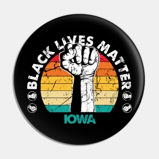 Iowa black lives matter political protest Pin