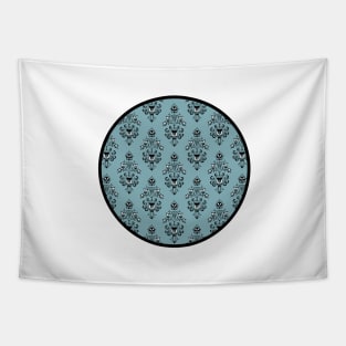 Haunted Mansion Wallpaper Light Blue #Muted Tapestry