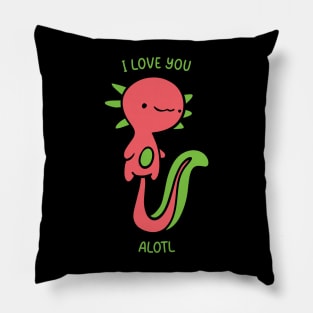 Kawaii - I Love You Alotl - Axolotl Pillow