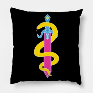 Sword and Snake (Pansexual Colors) Pillow