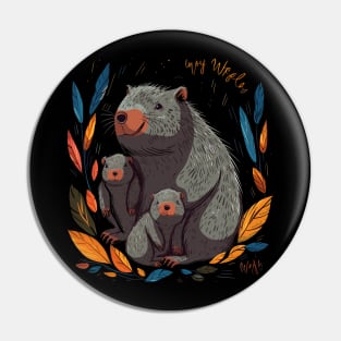 Wombat Fathers Day Pin