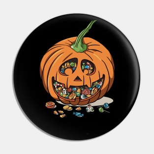 Halloween Pumpkin with Candies Pin