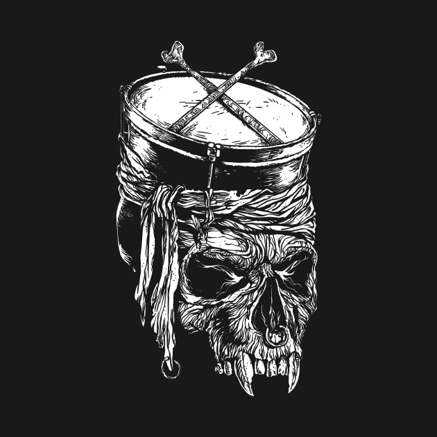 Drum Snare Skull-Metal-Rock-Music by StabbedHeart