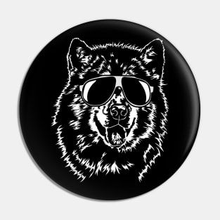 Funny Proud Alaskan Malamute sunglasses cool dog Pin