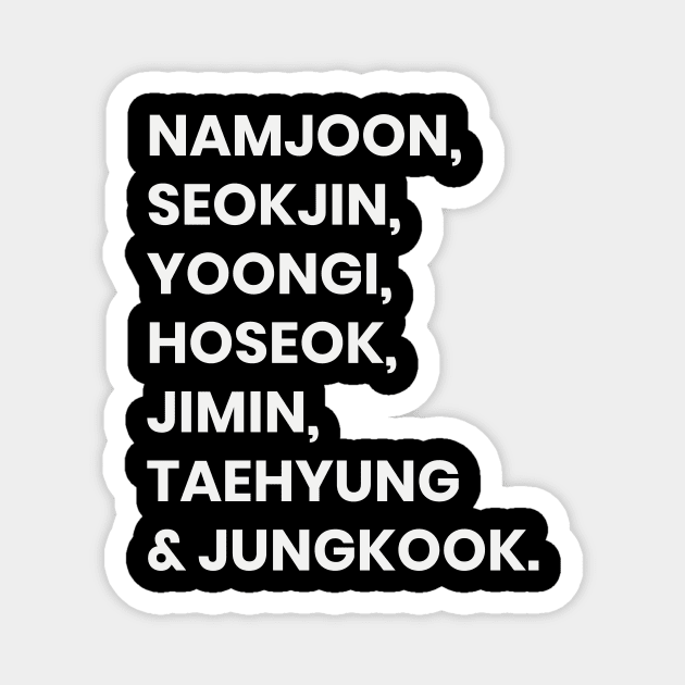 BTS FANCHANT (BTS) Magnet by goldiecloset