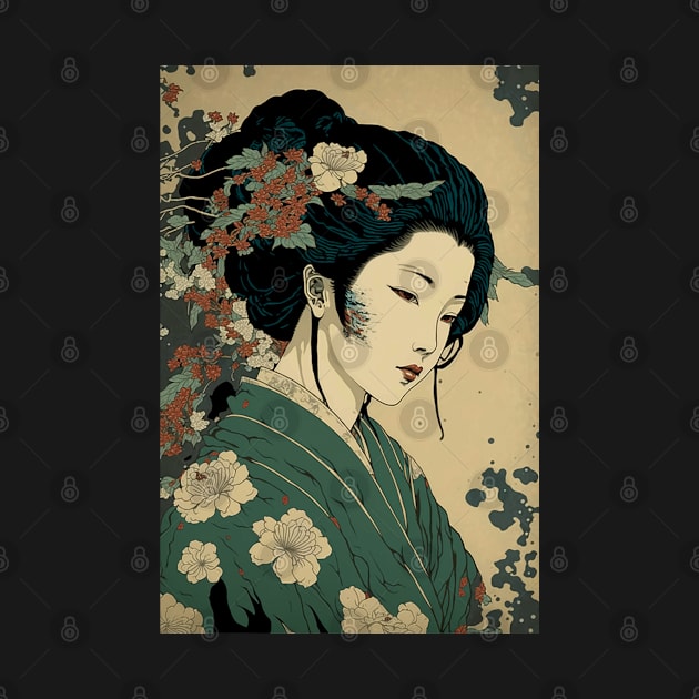 Vintage Japanese Art Retro Japan Artwork by PlimPlom