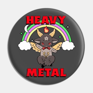 Heavy Metal Rainbow Goat Pin