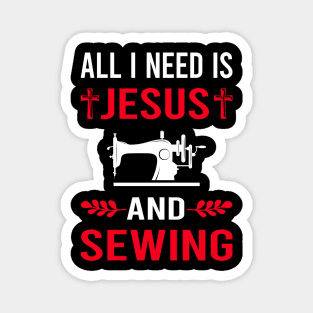 I Need Jesus And Sewing Magnet