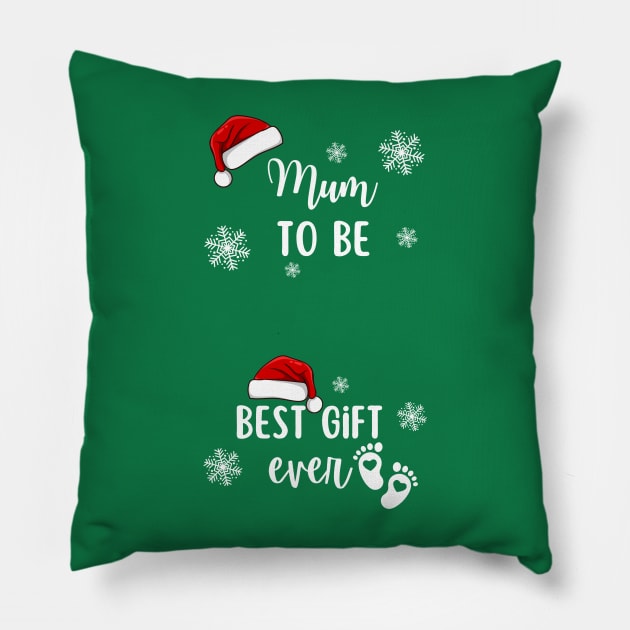 Christmas Pregnancy Announcement Pillow by Rubi16